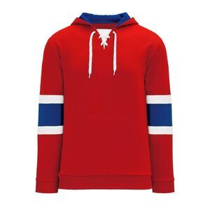 Youth Red Hoodie with Blue and White Stripes